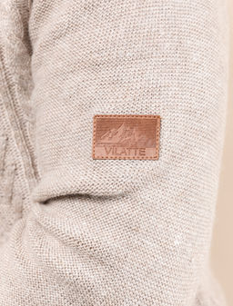 VILATTE / Свитер фактурной крупной вязки с металлической молнией  фото 5