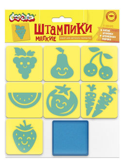 Штампики Каляка-Маляка из ЭВА 7 шт с чернилами 3+
