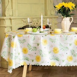 Скатерть «Доляна» Yellow flowers, 145×180 см