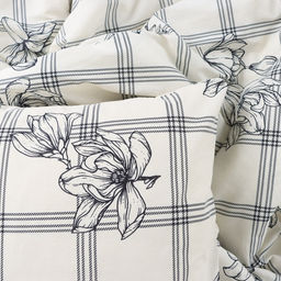 Постельное бельё Этель Евро Ink flowers 200*217 см, 220*240 см, 70*70 см-2 шт, бязь 125 г/м2, хл 100%  фото 3