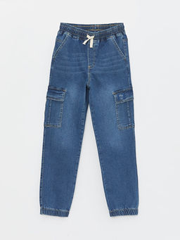 Beli Lastikli Erkek ?ocuk Kargo Jean Pantolon
