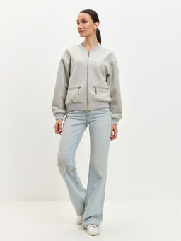 Бомбер из замши OD-868-1 серый OD-868-1 - Tantino фото 5