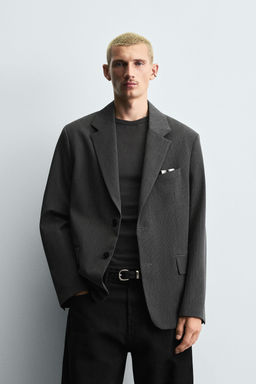 STRIPED OVERSIZE FIT BLAZER - Zara фото 2