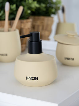 Диспенсер для жидкого мыла 370мл жёлтый полирезина