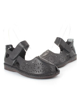 08-5007-1 BLACK Босоножки женские (натуральная кожа)