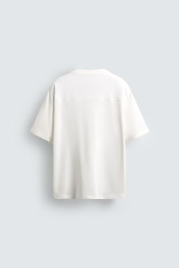T-SHIRT WITH TEXTURED PANELS - Zara фото 8