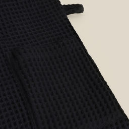 Халат вафельный женский SL HOME: Boho «Дарк Маре», размер M, хлопок 100%, чёрный