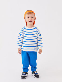 Bisiklet Yaka Erkek Bebek Sweatshirt ve E?ofman Alt 2li