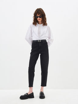 Женские джинсы mom fit с высокой посадкой - Mossmore фото 27