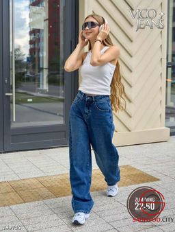 Женские базовые джинсы Багги - Bruno фото 2