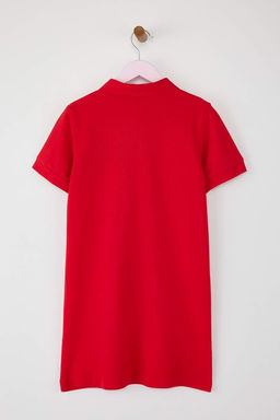 Lacivert K?z Cocuk %100 Pamuk Meyve Nak?sl? Polo Yaka k?sa Orme Elbise TKDSS25EL00085 - Trendyolmilla фото 8