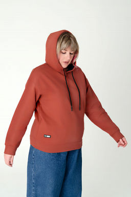 Арт. 15115 Худи женское с капюшоном 46-54 (5 шт) Цвет:терракотовый - Калинка фото 14