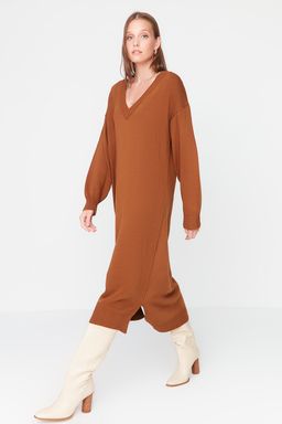 TRENDYOLMILLA Siyah Maxi Triko Genis Kal?p Elbise TWOAW23EL00642  фото 27