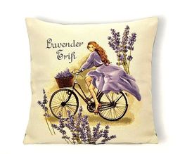 Леди Лаванда- гобеленовая наволочка 45х45 см