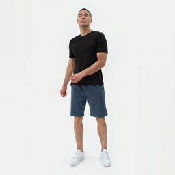 Футболка мужская MINAKU: Basic line MAN, размер 48, чёрная