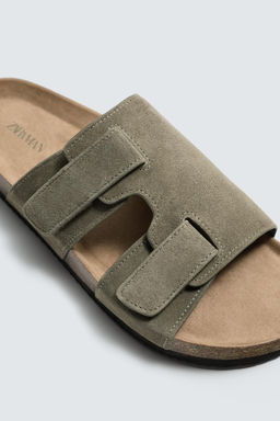 SANDALIA PIEL TIRAS / Verde - Zara фото 6