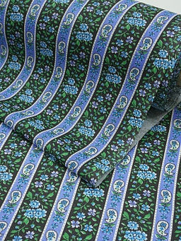 Ситец Фанни - синие цветы, ш.0.8м, хлопок-100%, 90гр/м.кв