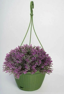 Кашпо Подвесное с подвесом (4,5л) Цв. Оливковый (Арт. КШ-9131) - Вмс фото 4