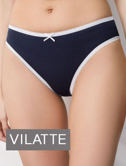 Трусы слипы Vilatte из трикотажа кашкорсе темно-синие