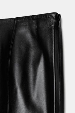 ZW COLLECTION LIMITED EDITION 100% LEATHER SKIRT - Zara фото 5