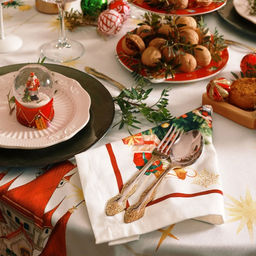 Скатерть Этель Щелкунчик, d=150 см, 100% хл, саржа 190 г/м2  фото 3