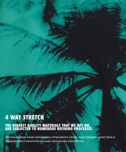 ATLANTIC KMB-227 Шорты мужские пляжные 4Way Stretch Palms зеленый + черный фото 4