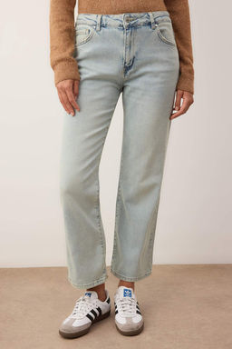 Ac?k Mavi Normal Bel Comfort Bootcut Straight Jeans TWOAW26JE00143 - Trendyolmilla фото 3