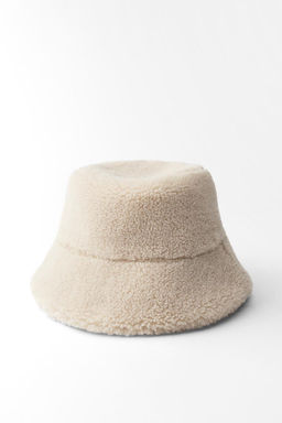 FAUX SHEARLING BUCKET HAT - Zara фото 3