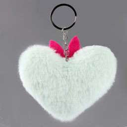 Брелок Сердечко с ушками, 7 см, цвет голубой - Simaland фото 4