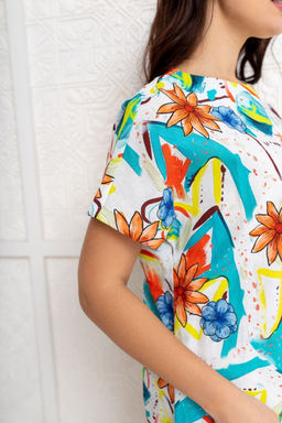 Платье А-351 яркие цветы - Took a look фото 5