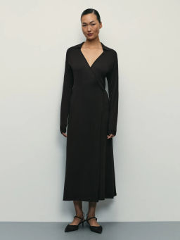 Платье миди на запах из вискозы / Zarina  фото 4