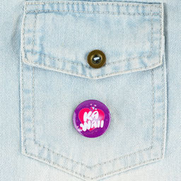 Цена за 10 шт. Значок металлический закатной Милые анимешки, d=2.5 см, МИКС