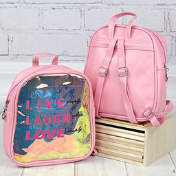 Рюкзак молодежный 22х7х20 см. Розовый