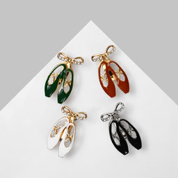 Цена за 12 шт. Брошь «Пуанты с бантиком», МИКС