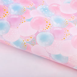 Цена за 10 шт. Бумага упаковочная глянцевая Шарики, 70?100 см