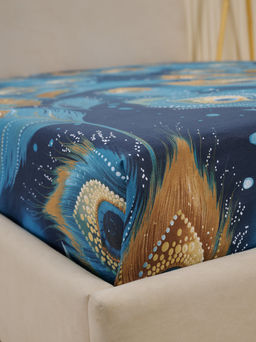 Простыня бязь люкс - Перо павлина 150х215