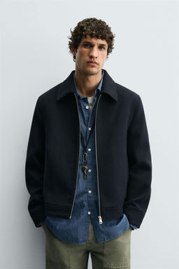 ZIP-UP WOOL EFFECT JACKET - Zara фото 2
