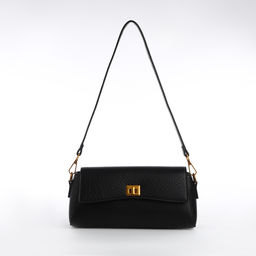 Сумка женская,26*9*12, отд на клапане, 2 ремня, чёрный