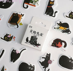 Набор наклеек Mr. Black cat