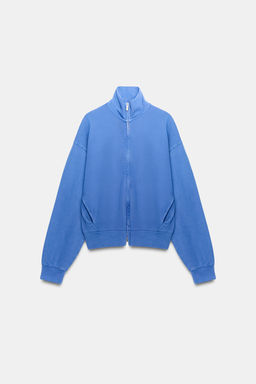 CHAQUETA ALGOD?N CREMALLERA / Azul?n - Zara фото 4
