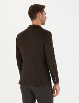 Kahverengi Ekstra Slim Fit Ceket
