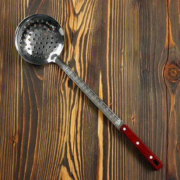 Шумовка для плова нерж. с деревянной ручкой "Узбекская" 46,5см