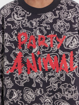 Свитшот для мальчиков серый с принтом и надписью Party animal - Mark formelle фото 5