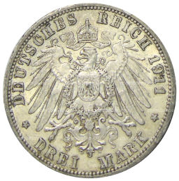 3 марки 1911 года А Германия (Пруссия)