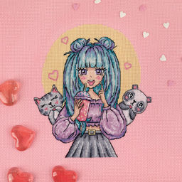 Klart набор для вышивания 8-557 Розовое настроение 19 х 19 см