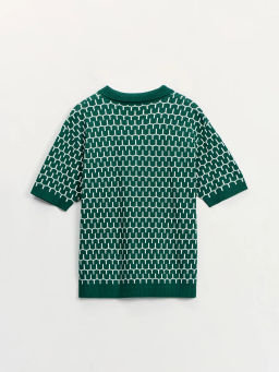 Джемпер поло из жаккарда ZR2605043305-16 / Zarina