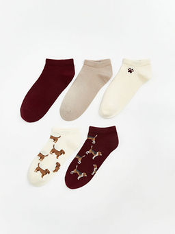 Desenli Kad?n Patik ?orap 5li