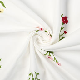 Шторы для кухни Этель «Цветочек», 150×150 см - 2 шт., саржа 190 г/м², 100% хлопок