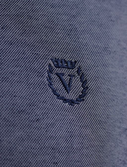 Джемпер хенли из полотна пике с меланжевым плетением с эластаном - Vilatte фото 4