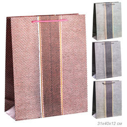 Цена за 12 шт. Пакет подарочный 31x40x12 / 24818L /уп 12/360/ микс